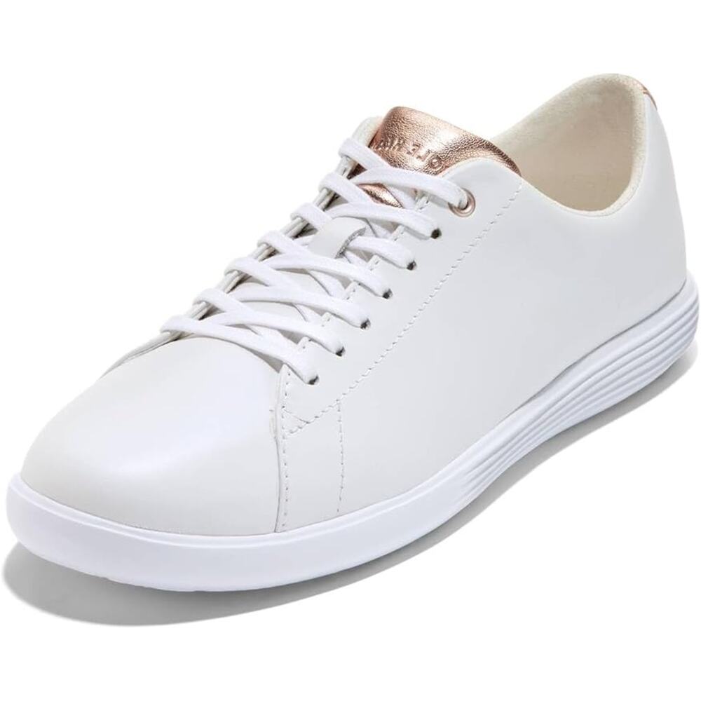 NWT Cole Haan Women's Grand Crosscourt Ii Sneaker, White/Rose Gold, 10
